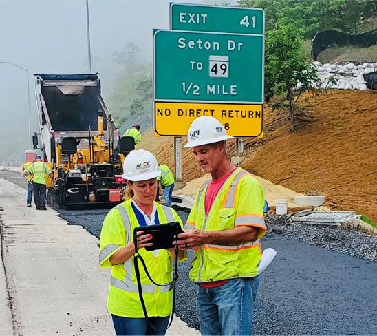 With the advent of e-Construction, tablets let inspectors take notes electronically on project sites and communicate rapidly with MDOT SHA staff and contractors.